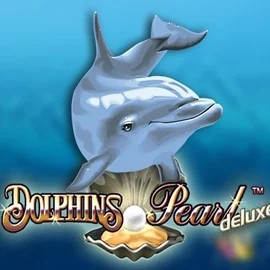 Dolphins Pearl Deluxe slot logo by Novomatic at Kinbet Casino