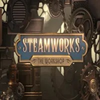 Steamworks The Workshop slot logo by Peter & Sons at Kinbet Casino